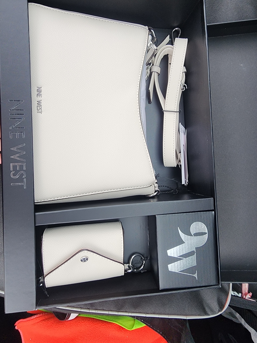Nine West Cream Crossbody Bag Set with Coin Pouch
